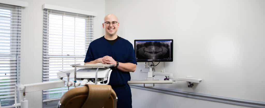 Dr. Stephen Fasteau, D.D.S. in his Ellicott City, MD dental office.
